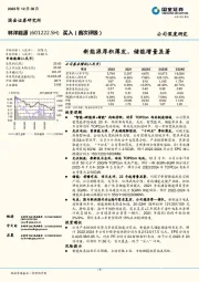 新能源厚积薄发，储能增量显著