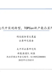 钧达股份首次覆盖：技术迭代中实现转型，TOPCon新产能凸显阿尔法