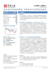 股权变更实现业务聚焦，并表振兴矿业资源自给提升