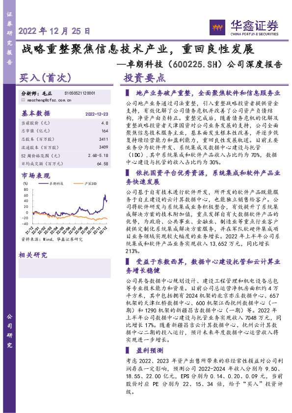 公司深度报告：战略重整聚焦信息技术产业，重回良性发展