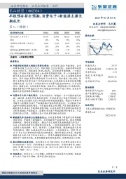 年报预告符合预期，消费电子+新能源支撑长期成长