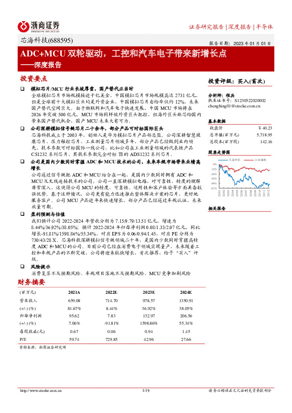 深度报告：ADC+MCU双轮驱动，工控和汽车电子带来新增长点