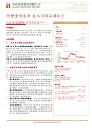 系列点评五十一：仰望重磅发布 技术引领品牌向上