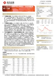 12月自主销量实现较高增长，埃安销量再破3万辆