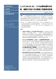 22年业绩预增符合预期，增量汽车客户及存量客户挖掘表现亮眼