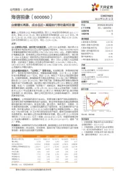 业绩增长亮眼,成本低位+高端迭代带动盈利改善