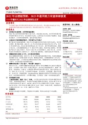 宁德时代2022年业绩预告点评：2022年业绩超预期，2023年盈利能力有望持续修复