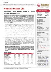 Preliminary 2022 results came in below estimate; Maintain HOLD