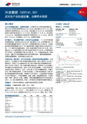 成长性产品快速放量，业绩符合预期