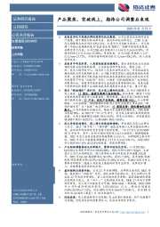 产品聚焦、突破线上,期待公司调整后表现
