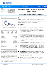 2022年业绩预告点评：2022Q4业绩同比减少24%-40%，全年新能源新增装机3.7GW