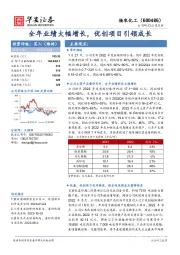 全年业绩大幅增长,优创项目引领成长