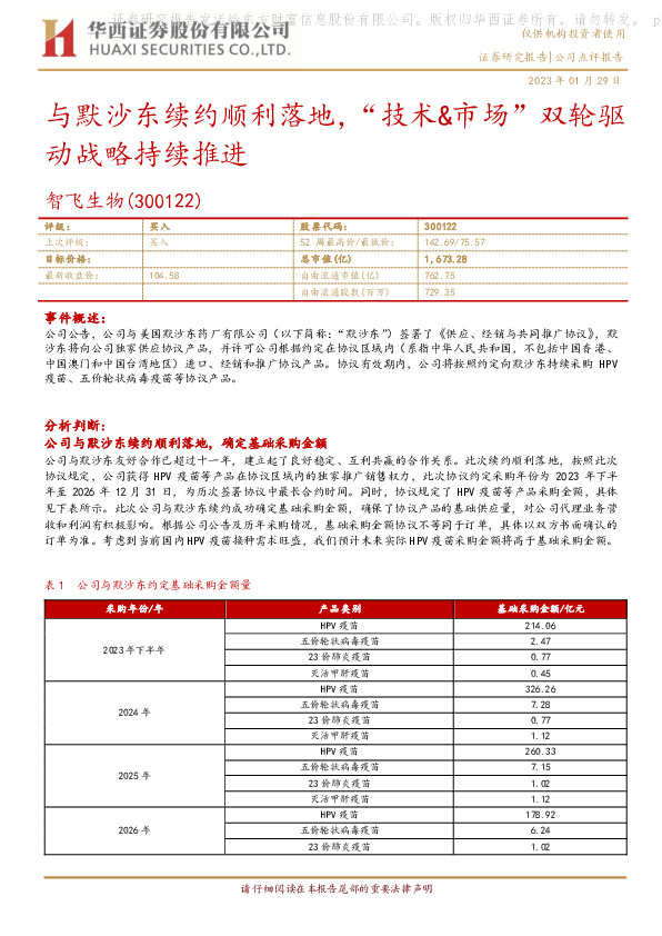 与默沙东续约顺利落地，“技术&市场”双轮驱动战略持续推进