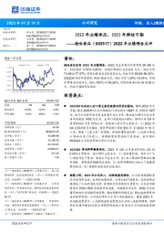 2022年业绩预告点评：2022年业绩承压，2023年弹性可期