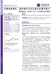 公司事件点评报告:业绩快速增长,看好海外光伏支架业务增长潜力