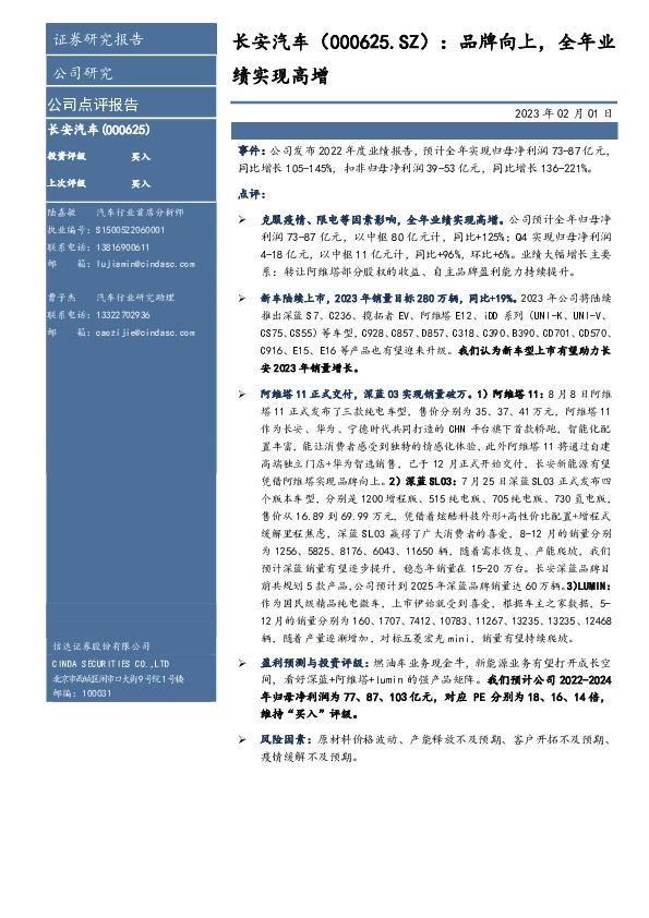 品牌向上，全年业绩实现高增