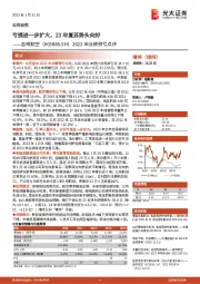 2022年业绩预亏点评：亏损进一步扩大，23年复苏势头向好