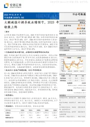 大额减值计提导致业绩预亏，2023年轻装上阵