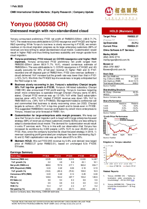 Distressed margin with non-standardized cloud