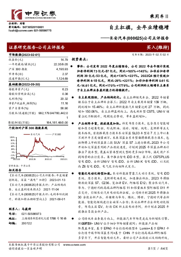 公司点评报告：自主扛旗，全年业绩稳增