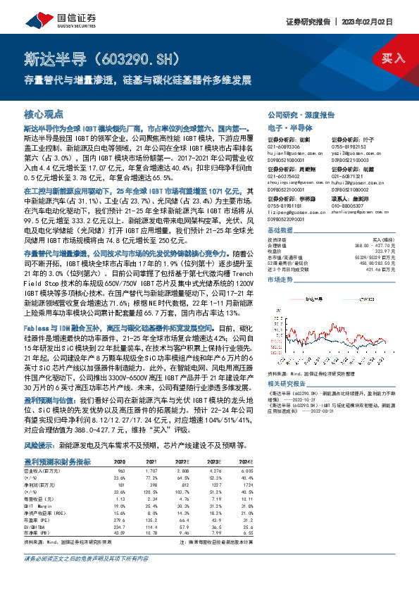 存量替代与增量渗透，硅基与碳化硅基器件多维发展
