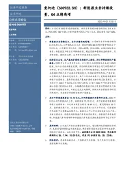 新能源业务持续放量，Q4业绩高增