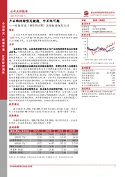 业绩数据跟踪点评：产业结构转型关键期，中长远可期