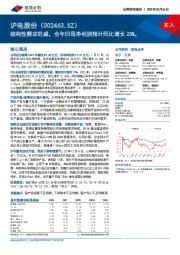 结构性需求旺盛，全年归母净利润预计同比增长28%