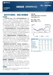 量价齐升高弹性，民营火电领跑者
