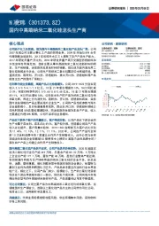 国内中高端纳米二氧化硅龙头生产商