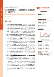深度报告:EVA光伏料龙头,多领域布局打造新材料一体化平台