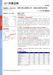 公司首次覆盖报告：剥离亏损业务轻装上阵，直流充电桩黑马迎风起