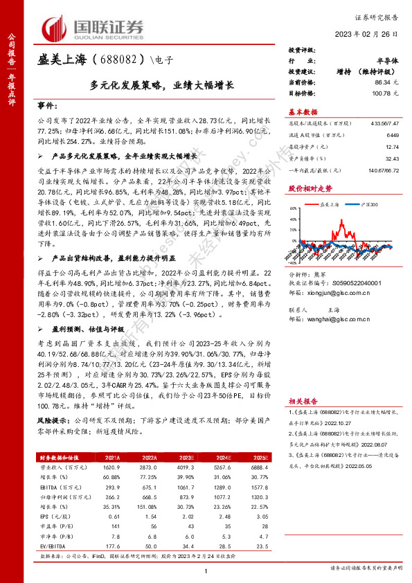 多元化发展策略，业绩大幅增长