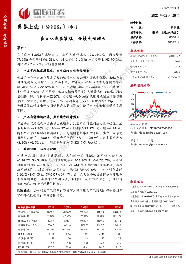 多元化发展策略，业绩大幅增长