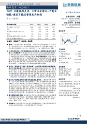 2022业绩快报点评：工商业分布式+工商业储能+建筑节能运营商龙头初现