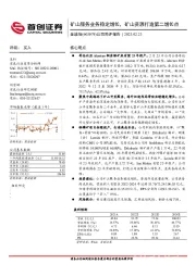 公司简评报告：矿山服务业务稳定增长，矿山资源打造第二增长点