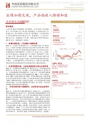 业绩如期兑现，产品端收入持续加速