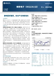 静待需求复苏,新兴产业持续增长
