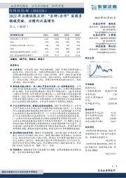 2022年业绩快报点评：“自研+合作”实现多领域突破，业绩同比高增长