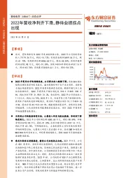 动态点评：2022年营收净利齐下滑，静待业绩拐点出现