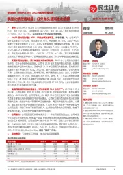 2022年业绩快报点评:季度业绩改善明显;红外龙头逐渐走出底部