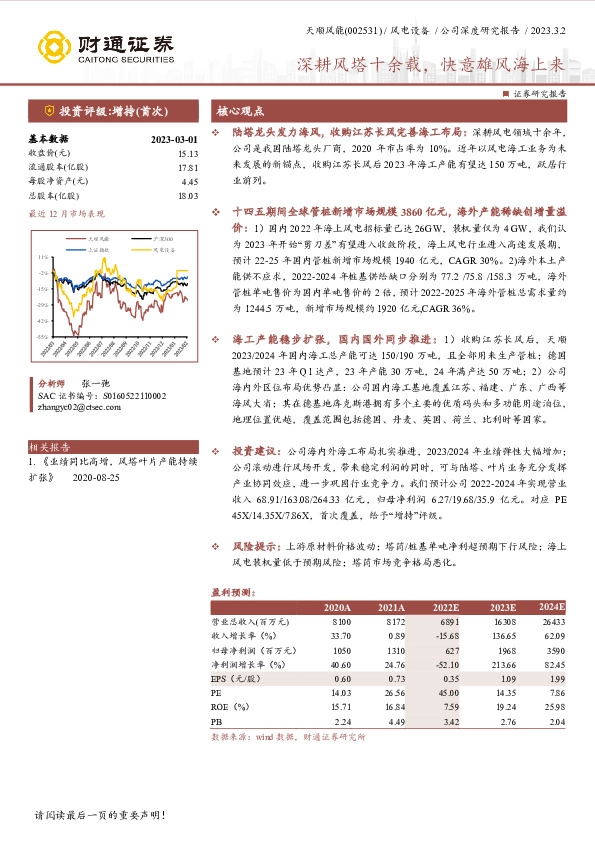 深耕风塔十余载，快意雄风海上来