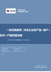 博俊科技:一体压铸新秀,冲压主业迎产品+客户+技术+产能四重突破