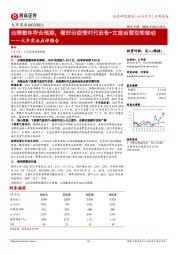 大丰实业点评报告:业绩整体符合预期,看好后疫情时代设备+文旅运营双轮驱动