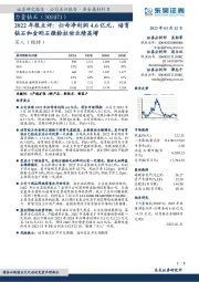 2022年报点评:归母净利润4.6亿元,培育钻石和金刚石微粉拉动业绩高增