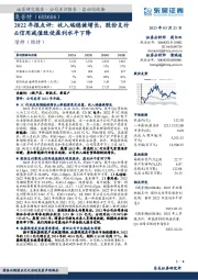 2022年报点评：收入端稳健增长，股份支付&信用减值致使盈利水平下降