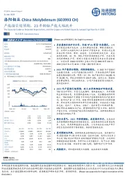 产能指引超预期,23年铜钴产能大幅跃升