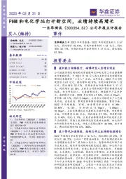 公司年报点评报告:PHM和电化学站打开新空间,业绩持续高增长