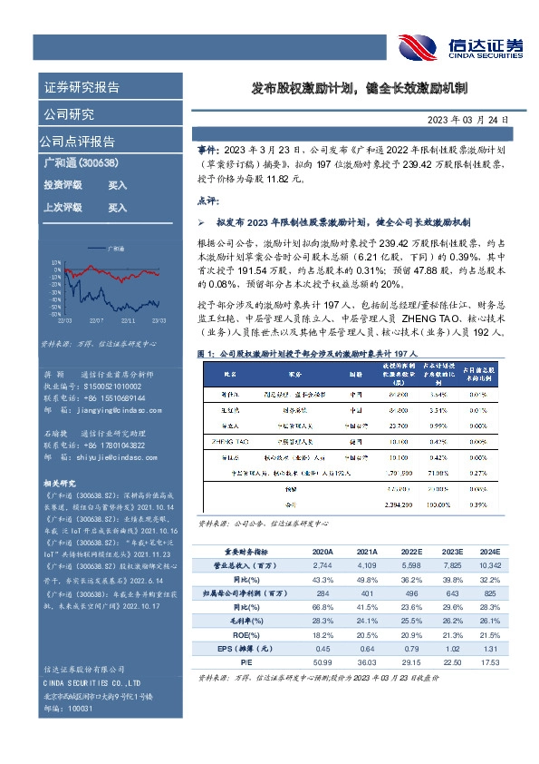 发布股权激励计划，健全长效激励机制