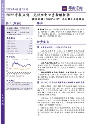 公司事件点评报告：2022年报点评，光伏锂电业务持续扩张